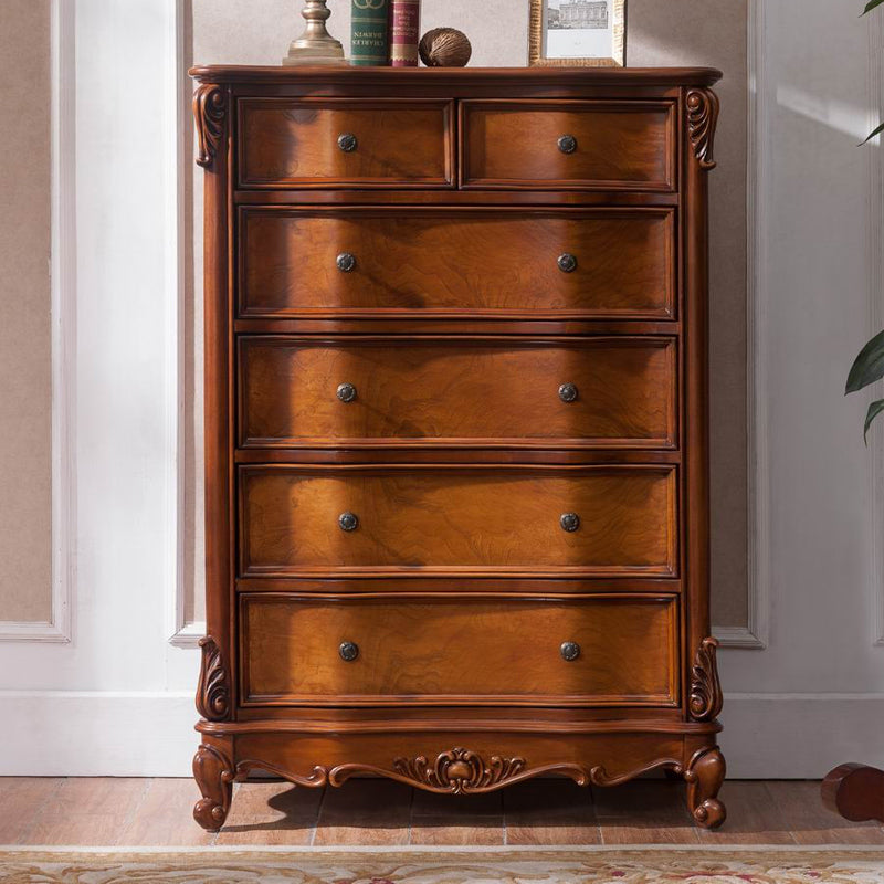 Mid-Century Modern Cabinet/Chest with Drawers and Legs in Solid Wood
