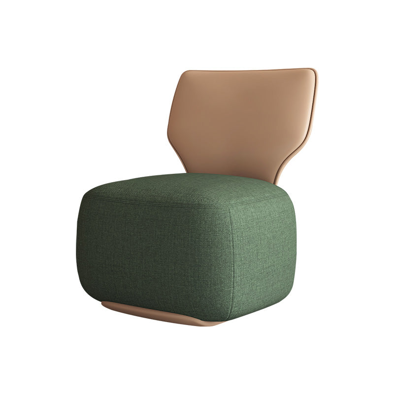 Industrial Upholstered Accent Chair Leather Tight Back Armless Chair