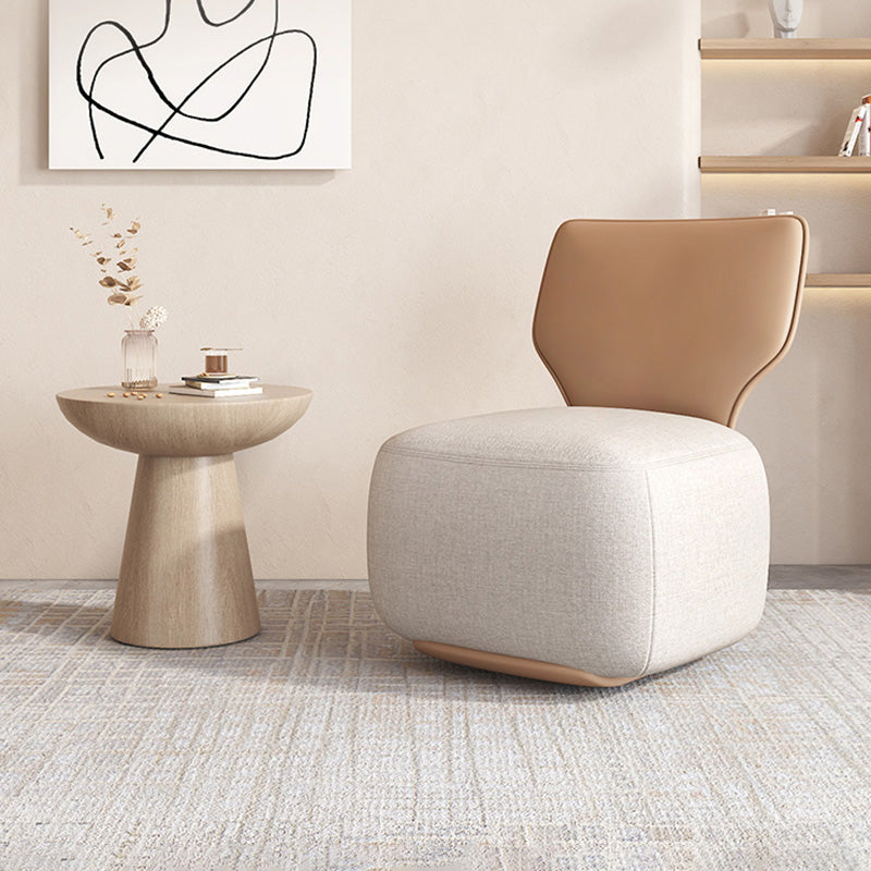 Industrial Upholstered Accent Chair Leather Tight Back Armless Chair
