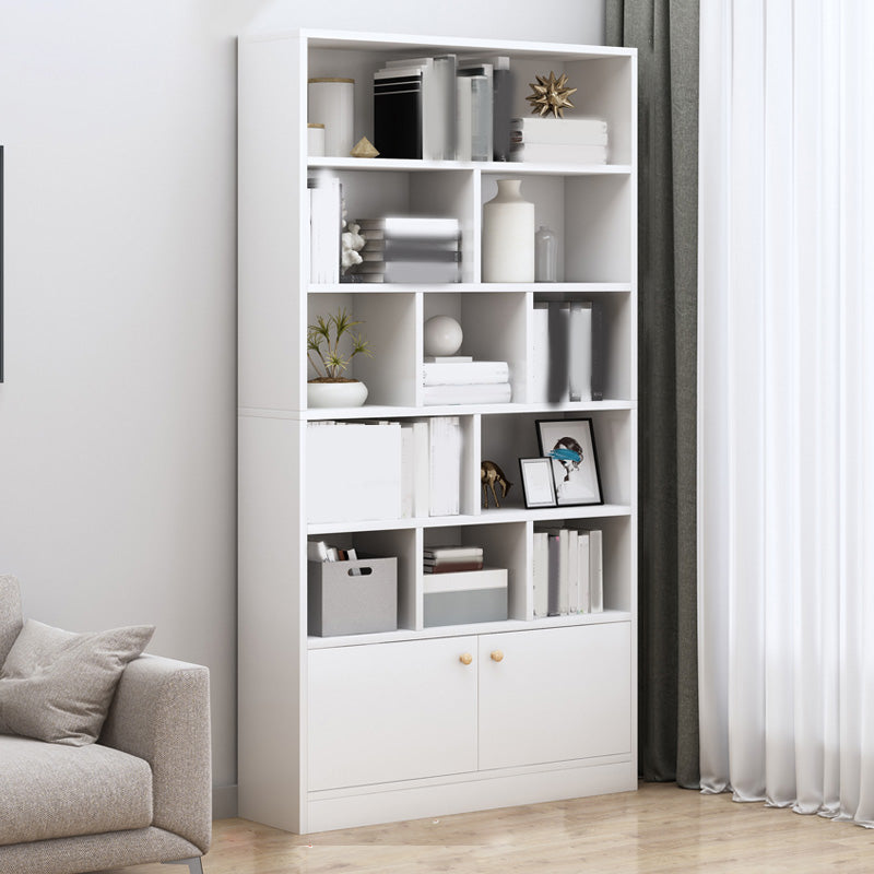 Contemporary Accent Cabinet with Wooden Shelves Rectangle Cabinet