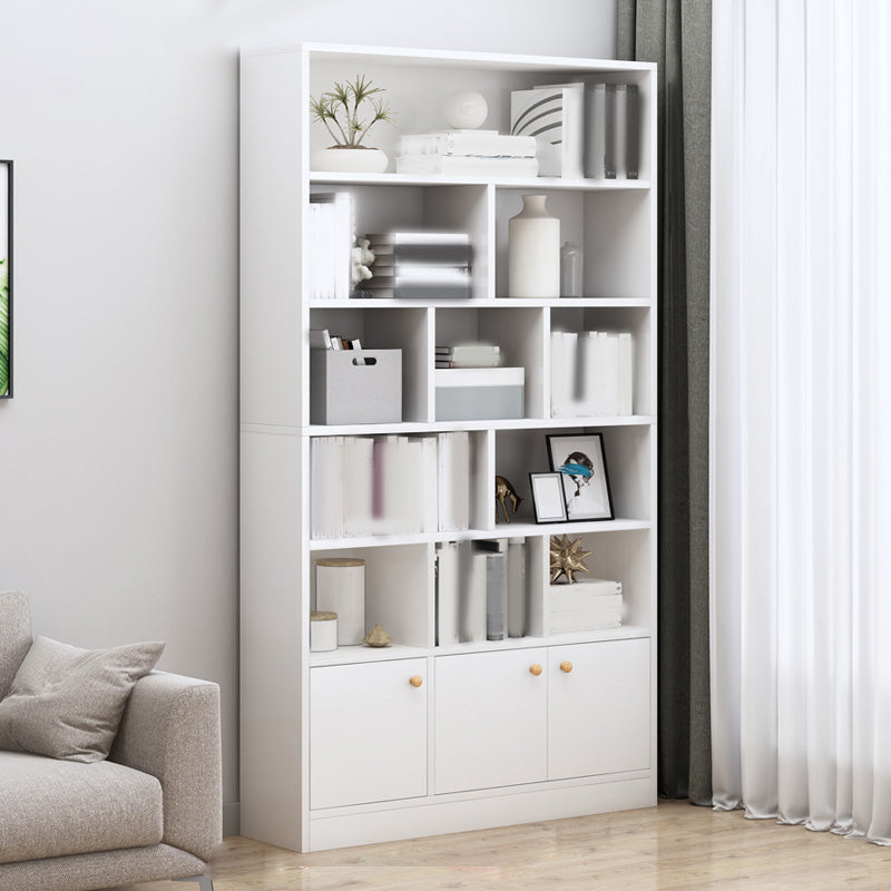 Contemporary Accent Cabinet with Wooden Shelves Rectangle Cabinet