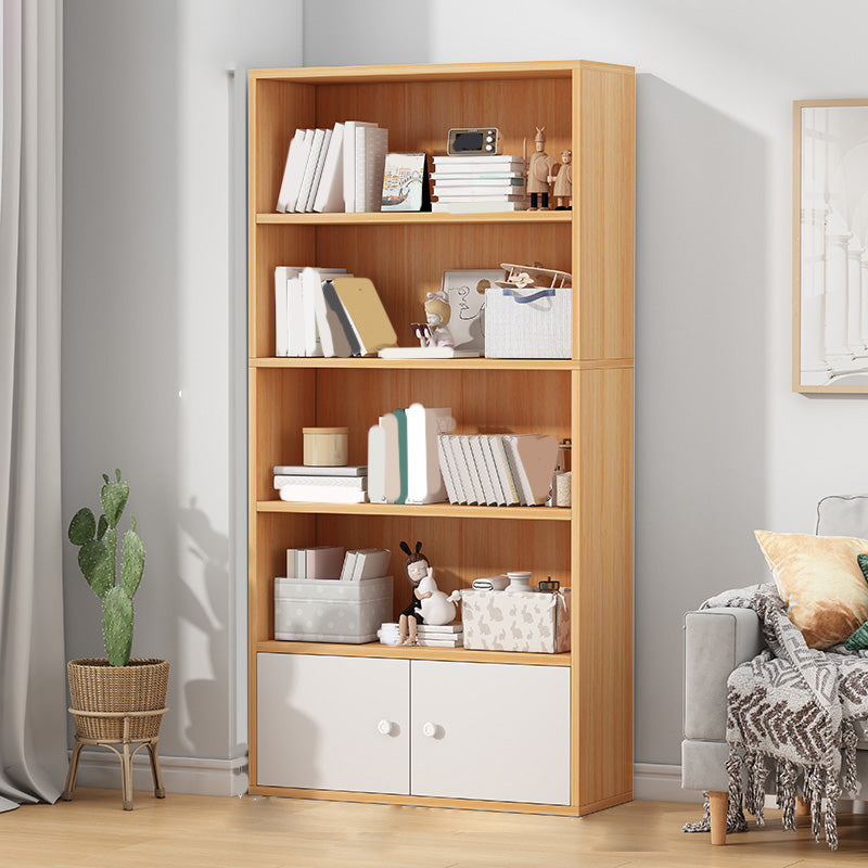 Contemporary Accent Cabinet with Wooden Shelves Rectangle Cabinet