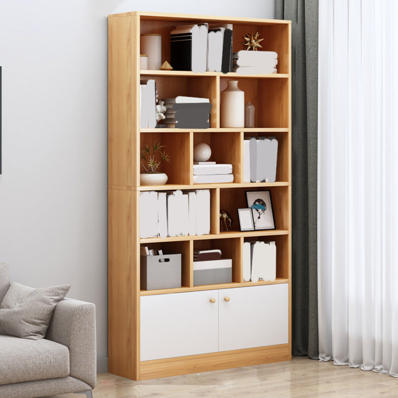 Contemporary Accent Cabinet with Wooden Shelves Rectangle Cabinet