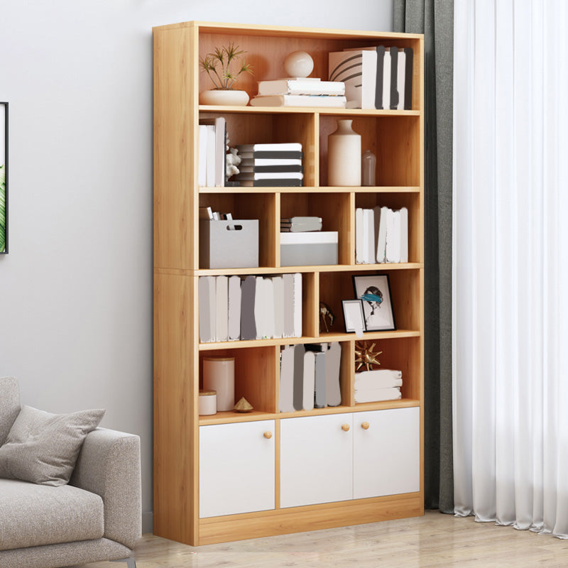 Contemporary Accent Cabinet with Wooden Shelves Rectangle Cabinet