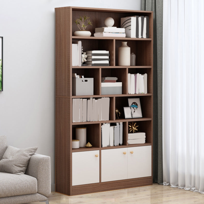 Contemporary Accent Cabinet with Wooden Shelves Rectangle Cabinet