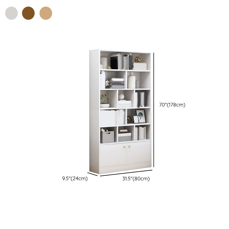 Contemporary Accent Cabinet with Wooden Shelves Rectangle Cabinet