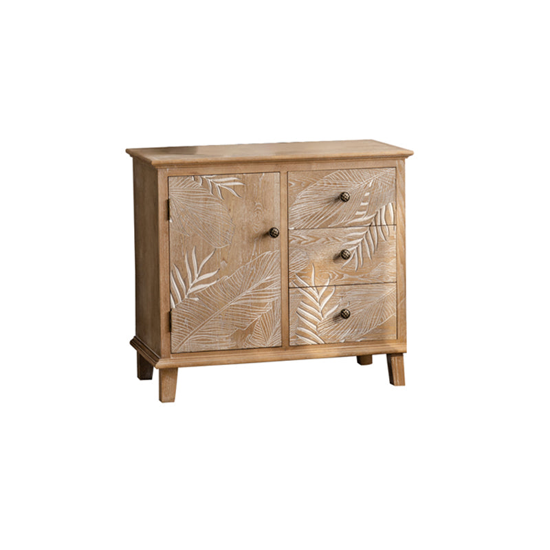 Modern Standard Storage Cabinet Solid Wood Cabinet with Drawer