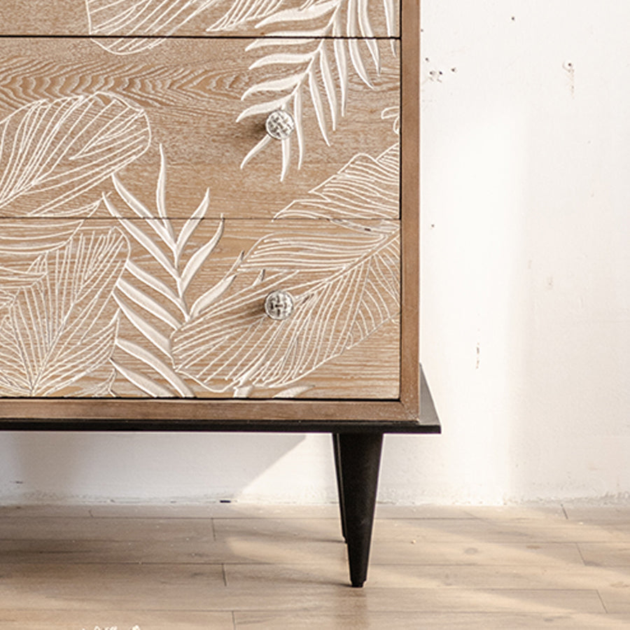 Modern Standard Storage Cabinet Solid Wood Cabinet with Drawer