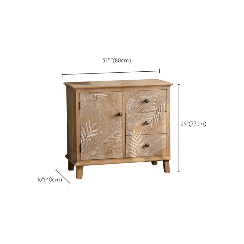 Modern Standard Storage Cabinet Solid Wood Cabinet with Drawer