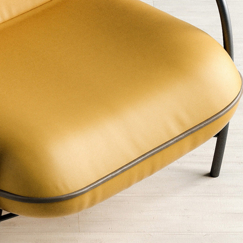 Contemporary Accent Armchair Modern Upholstered Accent Chair in Yellow