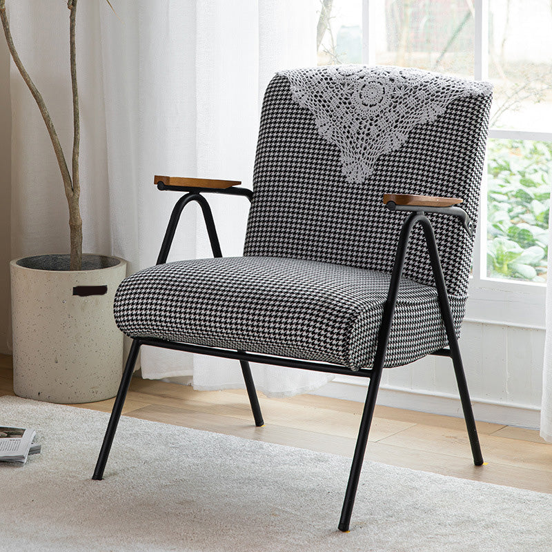 Mid-Century Modern Arm Chair Living Room Arms Included Square Arms Accent Chair