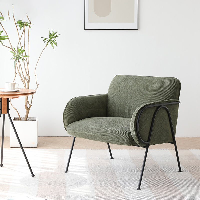 Mid-Century Modern Arm Chair Living Room Arms Included Square Arms Accent Chair