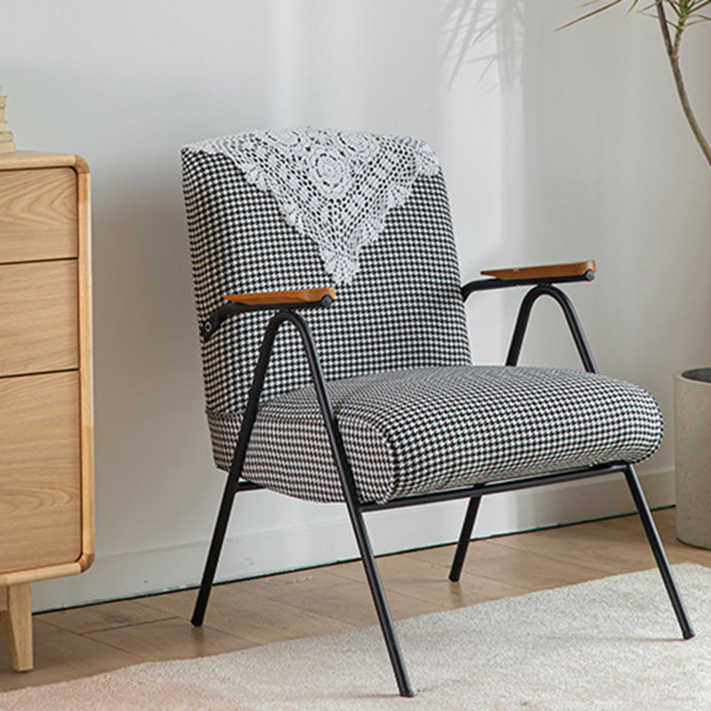 Mid-Century Modern Arm Chair Living Room Arms Included Square Arms Accent Chair