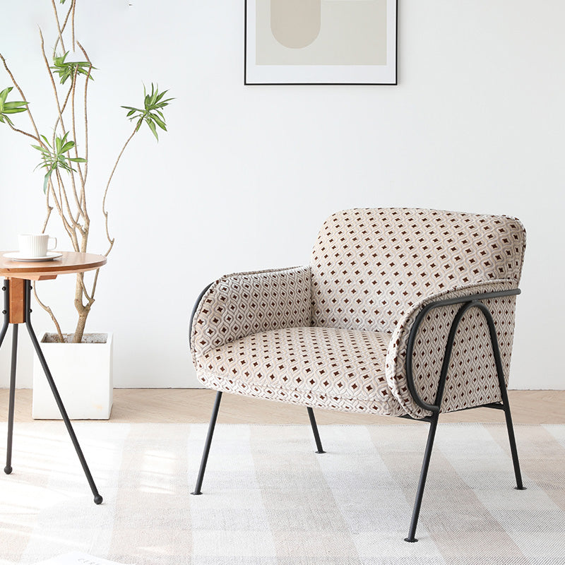 Mid-Century Modern Arm Chair Living Room Arms Included Square Arms Accent Chair