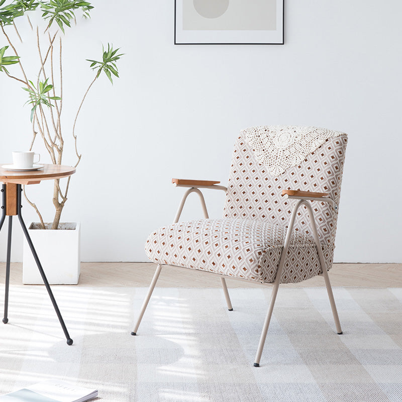 Mid-Century Modern Arm Chair Living Room Arms Included Square Arms Accent Chair