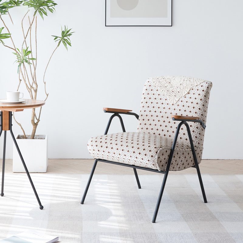 Mid-Century Modern Arm Chair Living Room Arms Included Square Arms Accent Chair