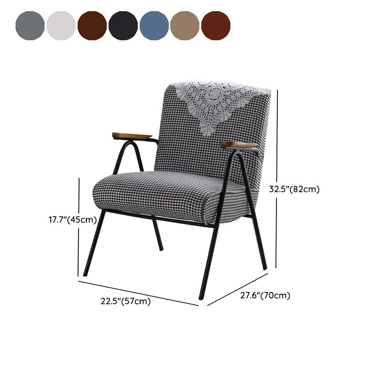 Mid-Century Modern Arm Chair Living Room Arms Included Square Arms Accent Chair