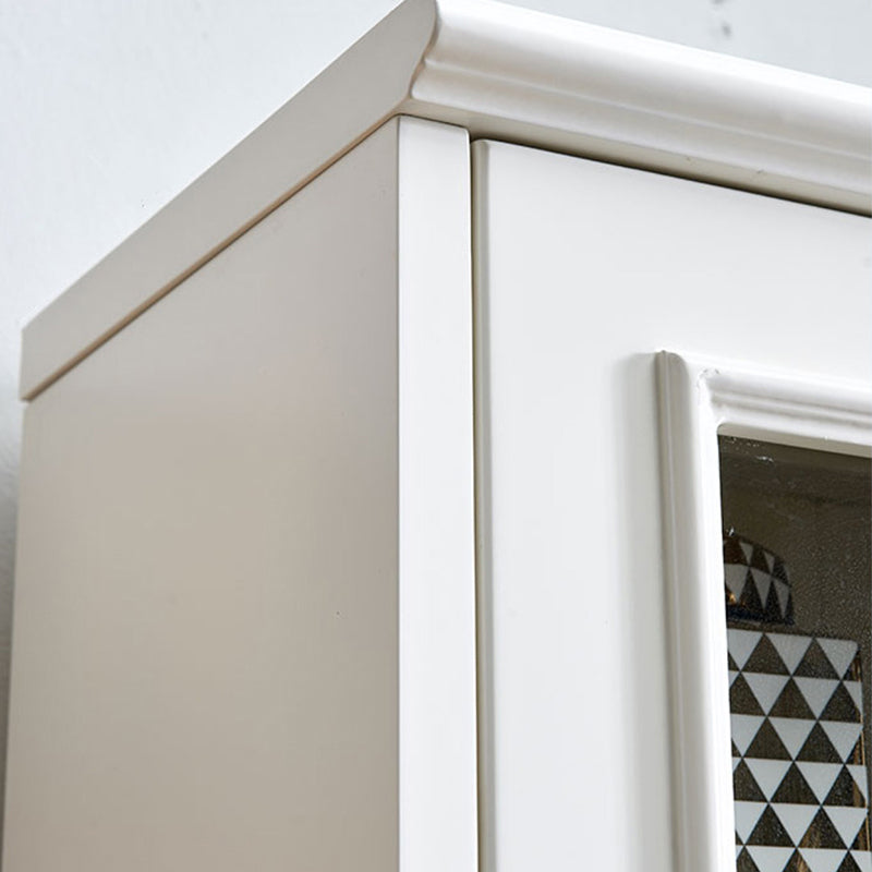 Modern Style Bookshelf Closed Back Standard Engineered Wood Bookcase in White