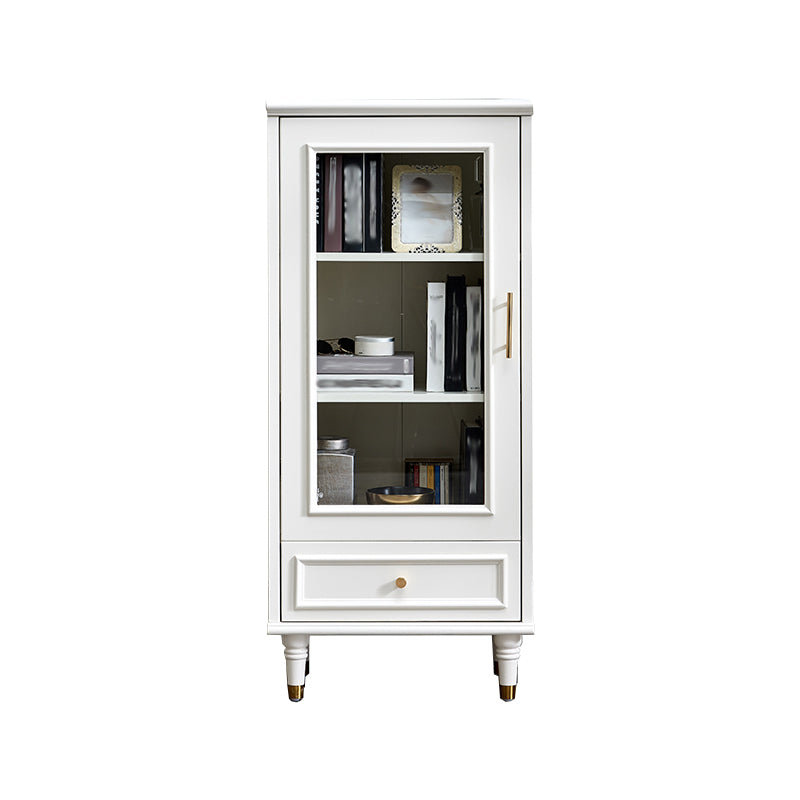 Modern Style Bookshelf Closed Back Standard Engineered Wood Bookcase in White