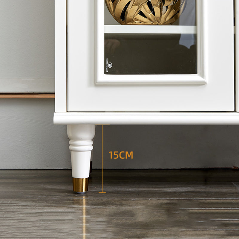 Modern Style Bookshelf Closed Back Standard Engineered Wood Bookcase in White