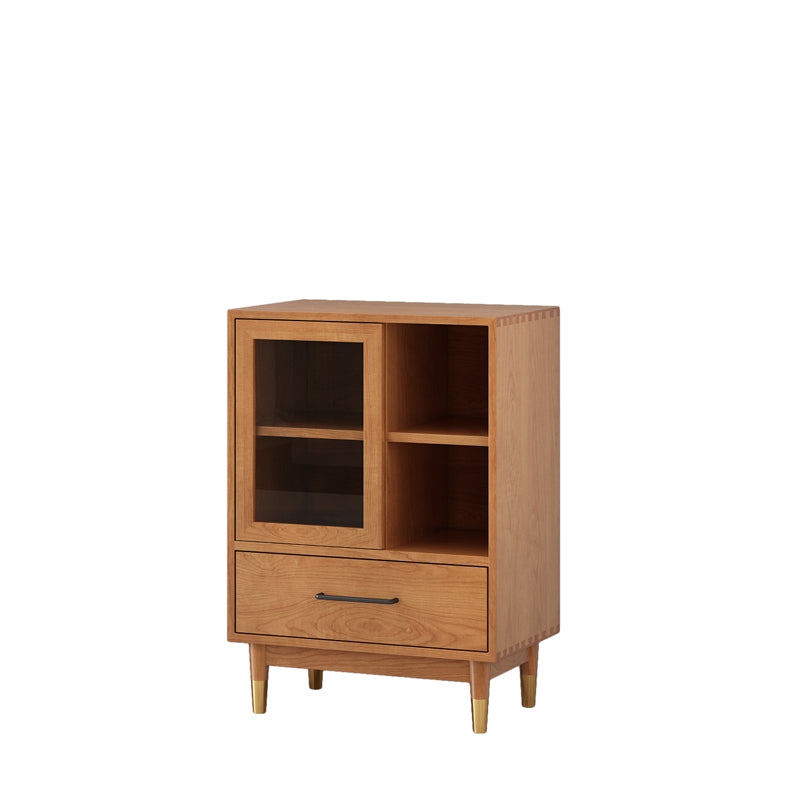 Modern Style Closed Back Bookshelf Wooden Bookcase with Drawer Storage