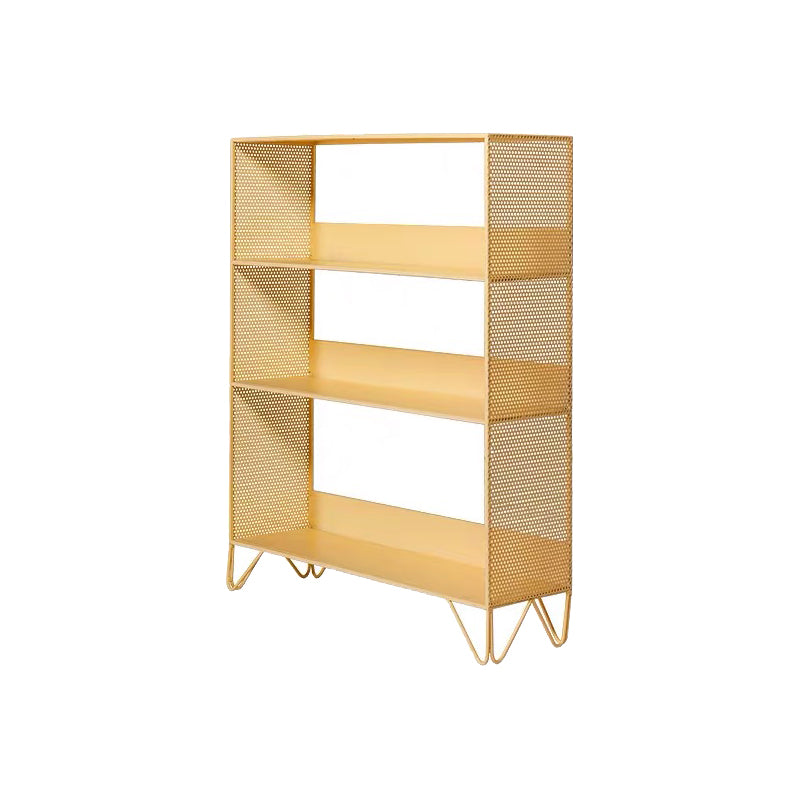 Metal Standard Bookcase Open Back Glam Bookshelf with Shelves