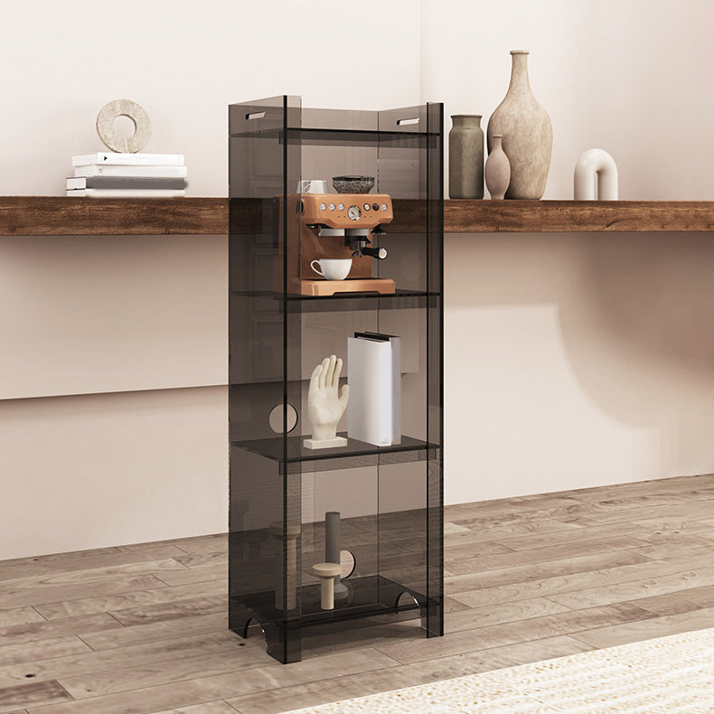 Glam Closed Back Standard Bookshelf Shelves Included Acrylic Bookcase