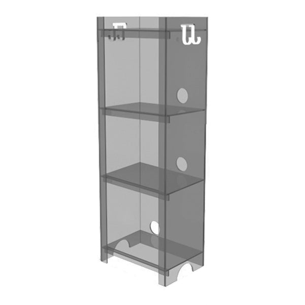 Glam Closed Back Standard Bookshelf Shelves Included Acrylic Bookcase