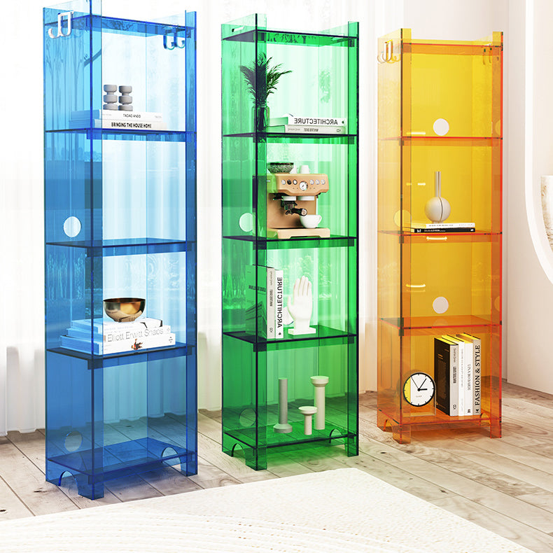 Glam Closed Back Standard Bookshelf Shelves Included Acrylic Bookcase