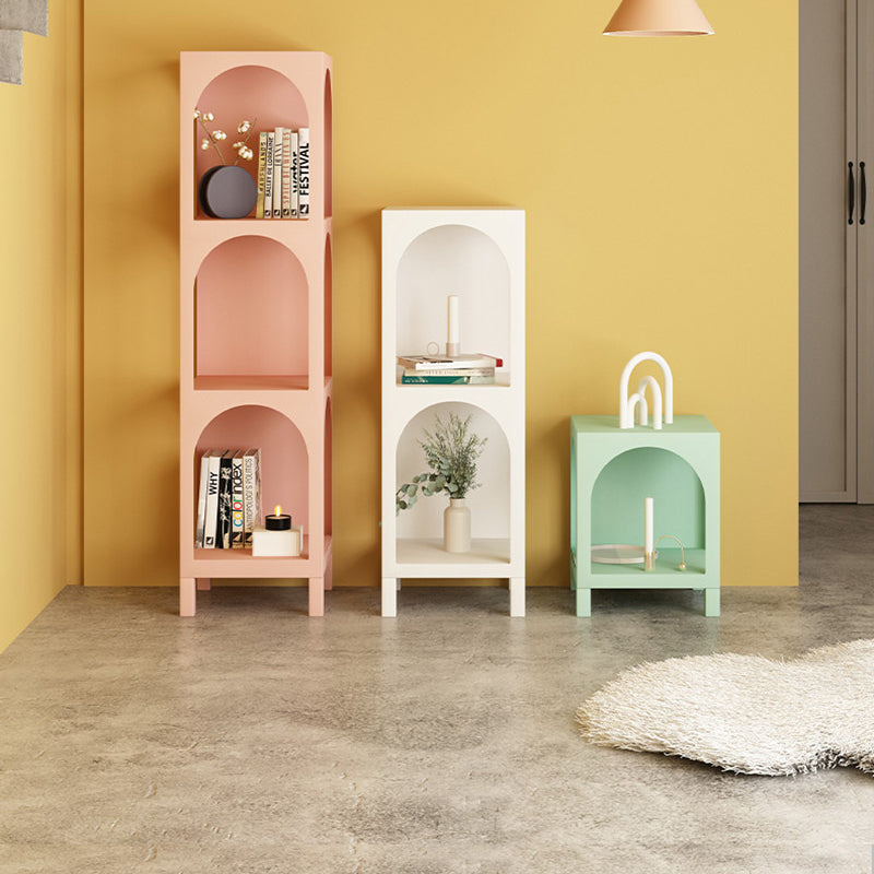 Metal Contemporary Bookcase Standard Closed Back Bookshelf with Shelves