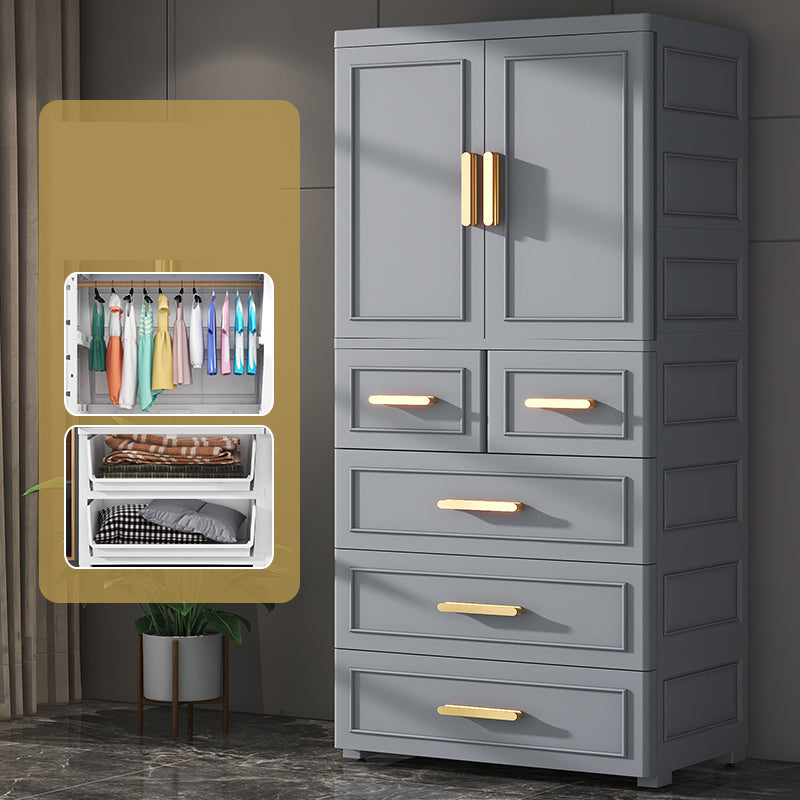 Hinged Wardrobe Cabinet Modern Plastic Storage Cabinet for Home