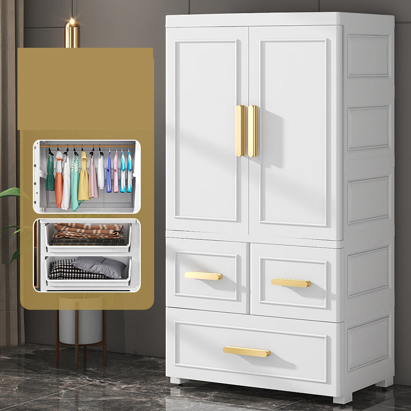 Hinged Wardrobe Cabinet Modern Plastic Storage Cabinet for Home