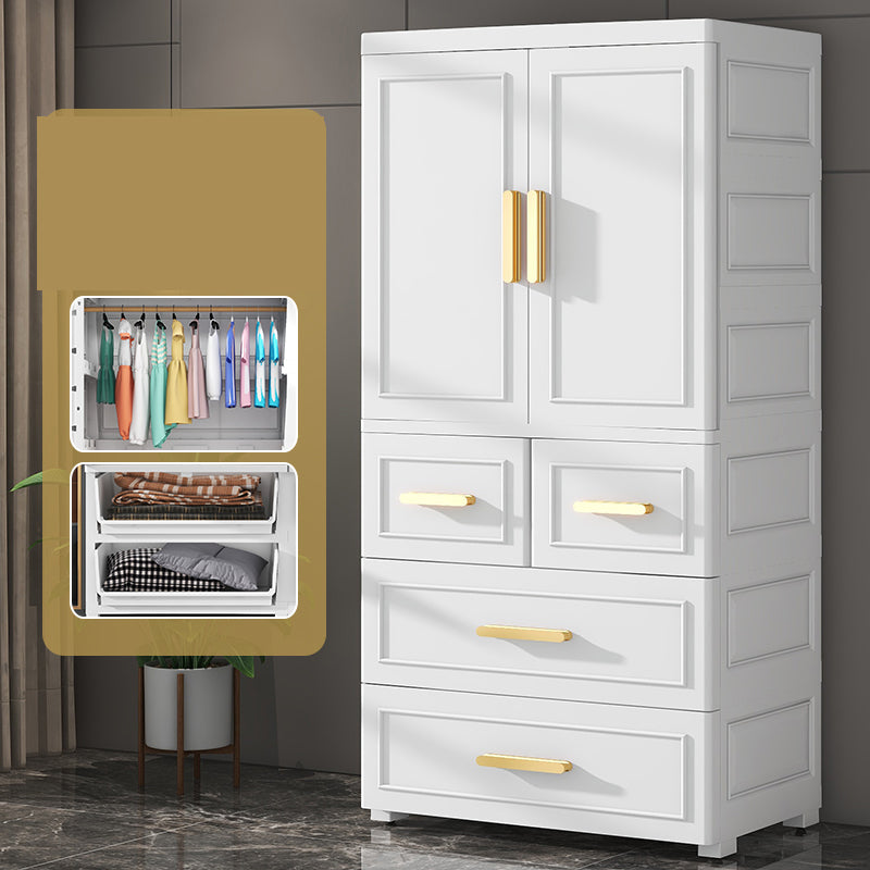 Hinged Wardrobe Cabinet Modern Plastic Storage Cabinet for Home