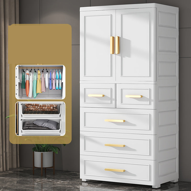 Hinged Wardrobe Cabinet Modern Plastic Storage Cabinet for Home