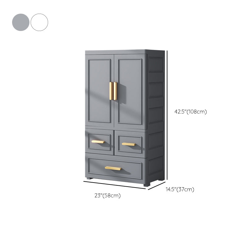 Hinged Wardrobe Cabinet Modern Plastic Storage Cabinet for Home
