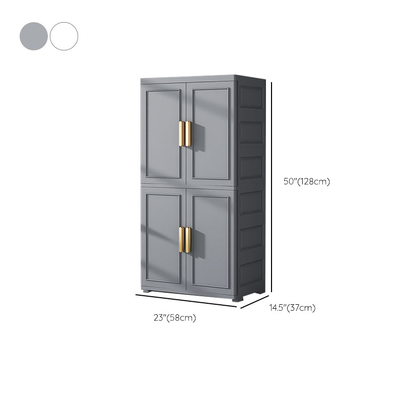 Hinged Wardrobe Cabinet Modern Plastic Storage Cabinet for Home