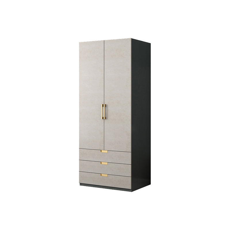 Engineered Wood Wardrobe Closet with Shelves Modern Wardrobe Cabinet