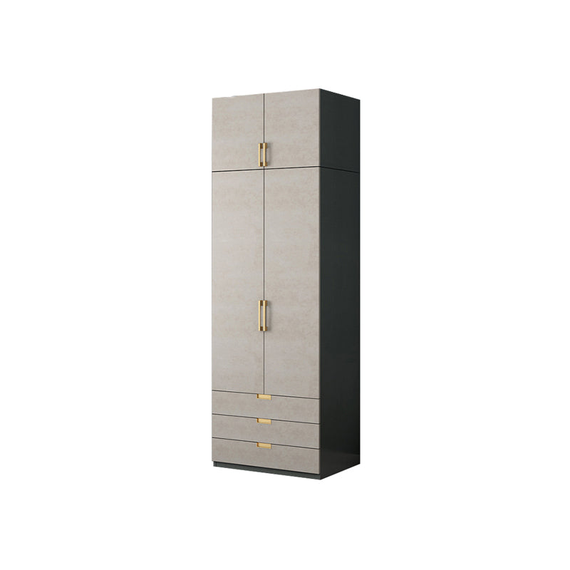 Engineered Wood Wardrobe Closet with Shelves Modern Wardrobe Cabinet