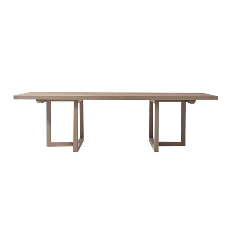 Farmhouse Rectangle Balcony Table Solid Wood Accent Table for Patio