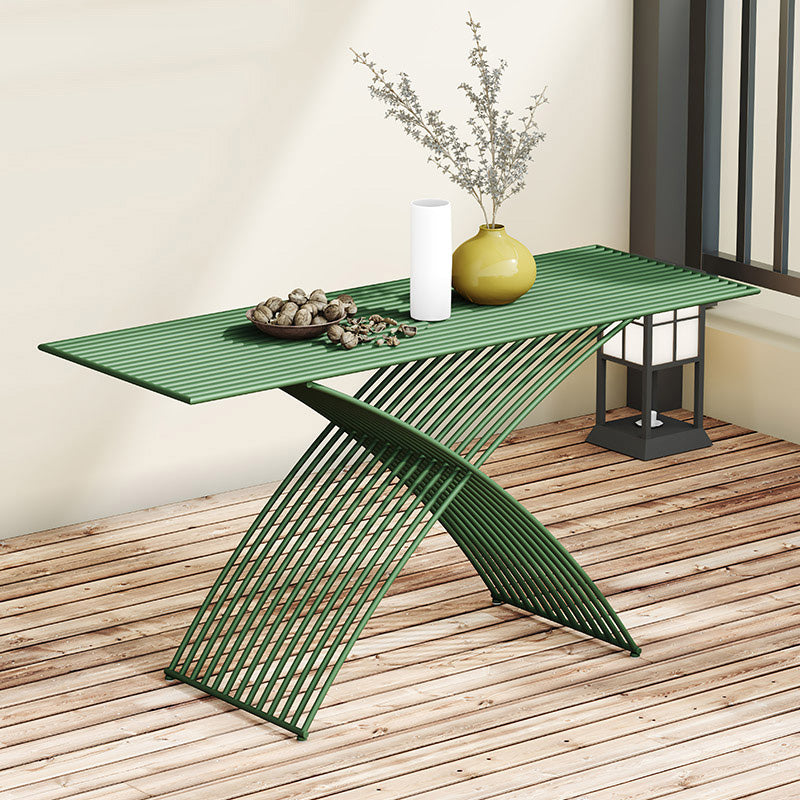 Industrial Metal Dining Set No Natural Variation Water Resistant Dining Table