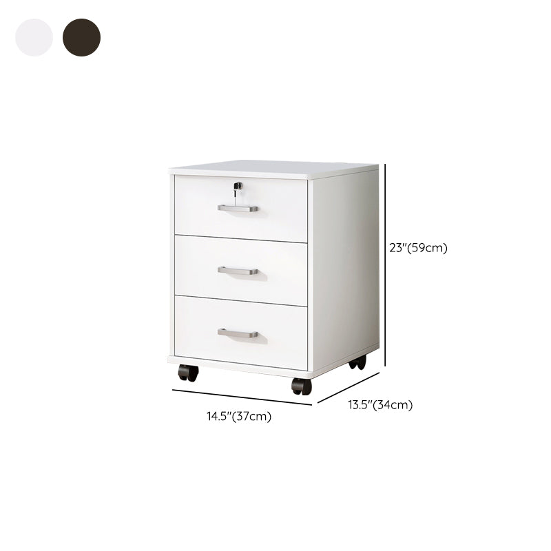 Locking File Cabinet Wood Modern Vertical File Cabinet with Drawers