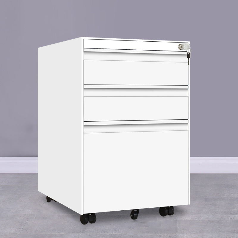 Contemporary File Cabinets Steel Frame File Pedestal with Lock Office