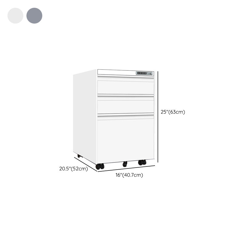 Contemporary File Cabinets Steel Frame File Pedestal with Lock Office