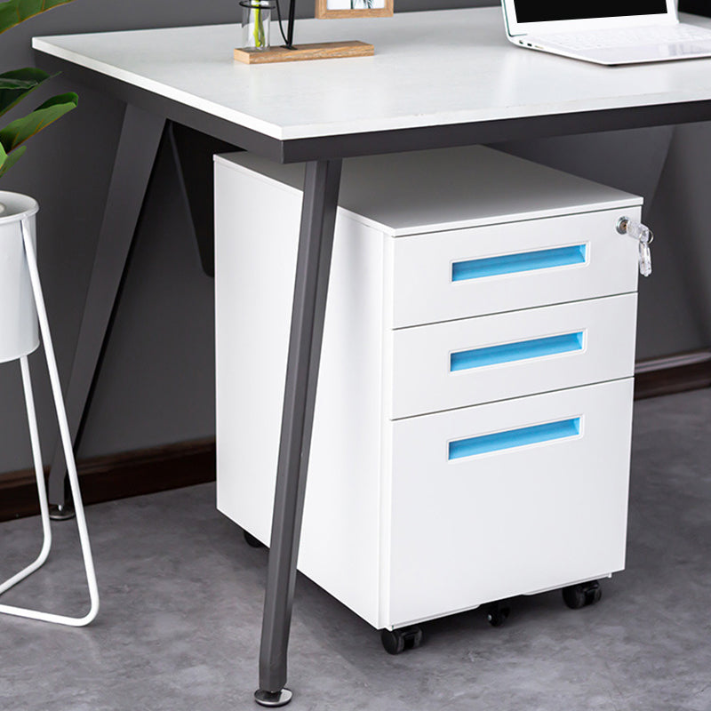Modern Metal Cabinet Locking Drawers File Cabinet with Castors