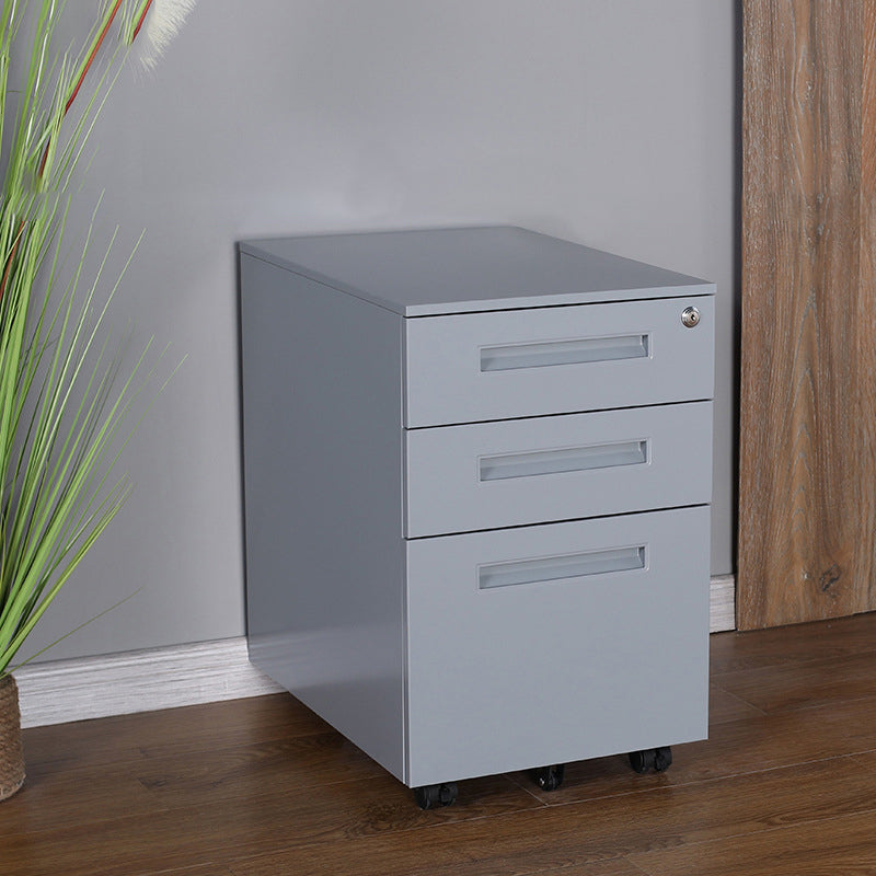 Modern Metal Cabinet Locking Drawers File Cabinet with Castors