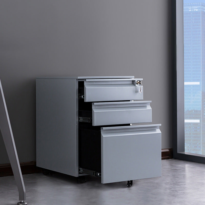 Modern Metal Cabinet Locking Drawers File Cabinet with Castors