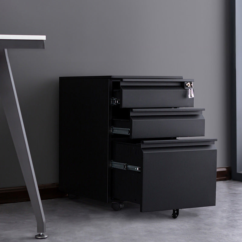 Modern Metal Cabinet Locking Drawers File Cabinet with Castors