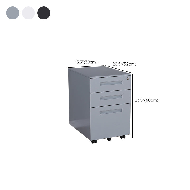 Modern Metal Cabinet Locking Drawers File Cabinet with Castors