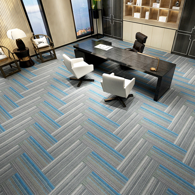 Carpet Tile Non-Skid Fade Resistant Gradient Loose Lay Carpet Tiles Living Room