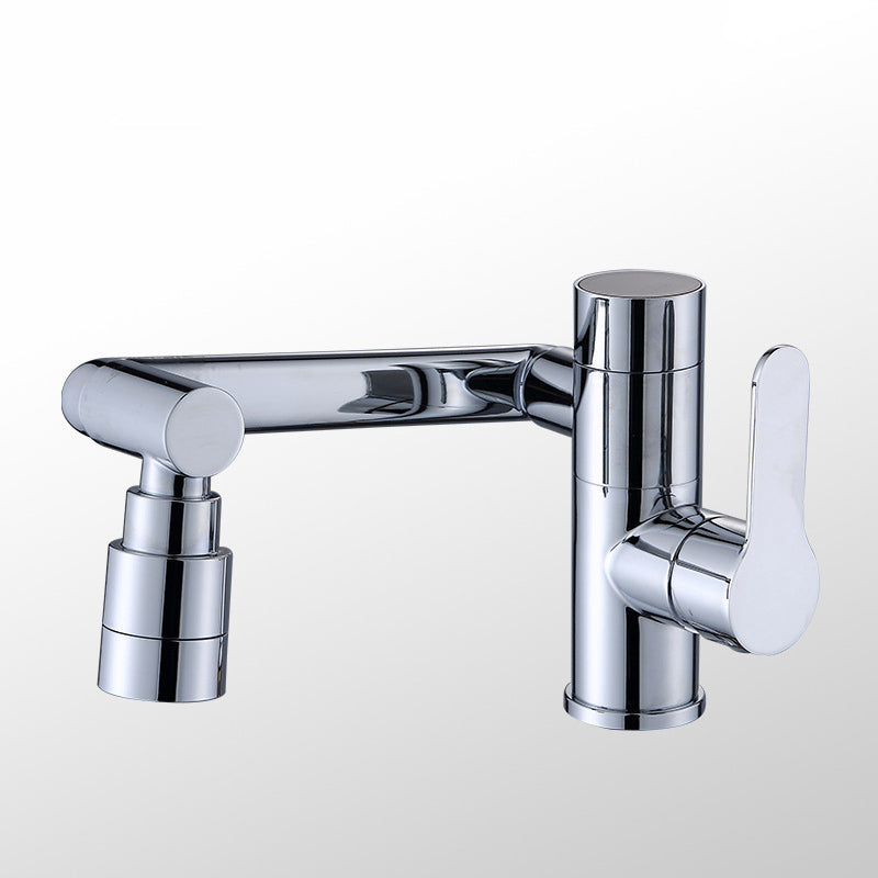 Modern Widespread Sink Faucet Solid Color Stainless Steel Centerset Lavatory Faucet